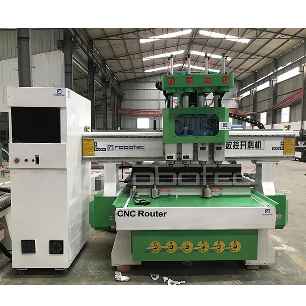 4 Оси cnc деревянная бурильная фреза мульти головка 4*8 футов ATC гравировальный