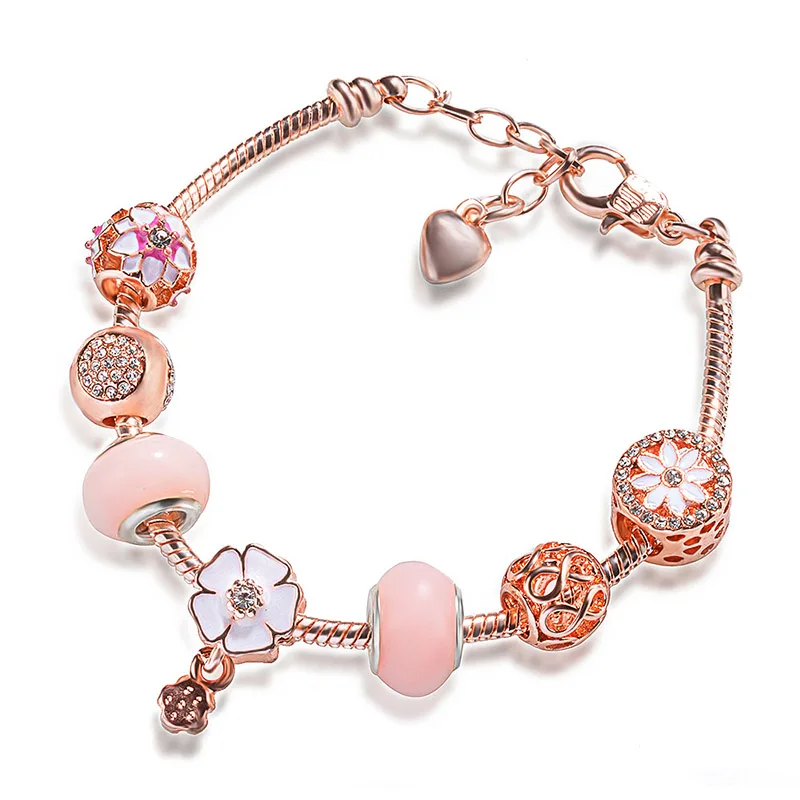 

Ladies Bracelet Flower Beaded Bracelet Ladies Sakura Jewelry Gift