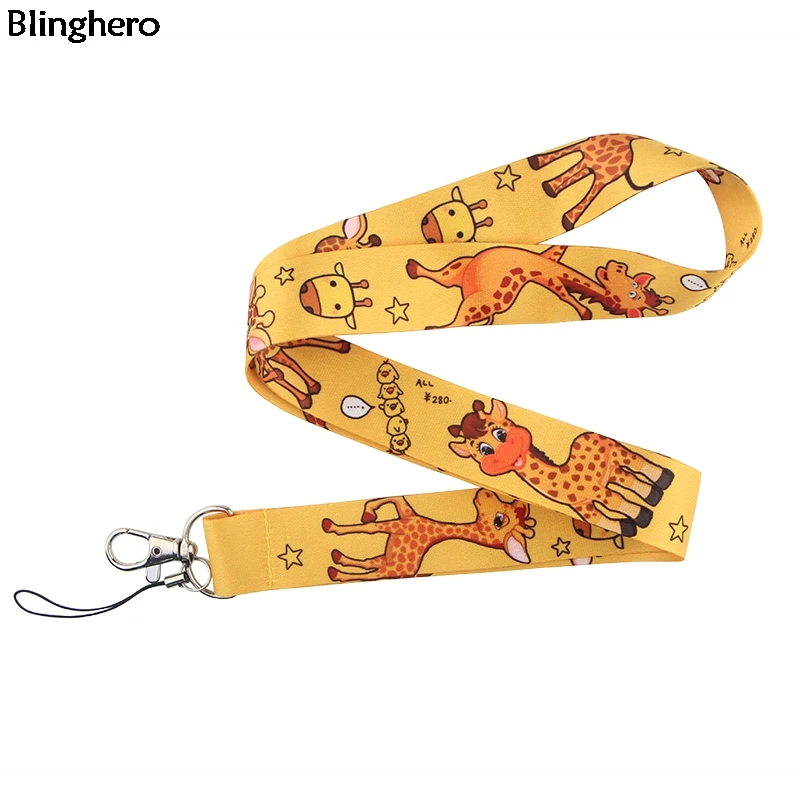 

Blinghero Cartoon Giraffe Lanyard for Phone Keys Cute Whistle Lanyard Strap ID Badge Holder Fashion Gifts for Family BH0450