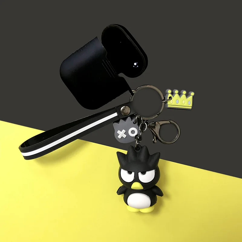 NO.1 Мультяшный брелок Hello Kitty для Apple AirPods 1 чехол милый KT кот Кролик Лягушка куклы Брелоки Кольцо силиконовый чехол для зарядки AirPods - Цвет: NO.1
