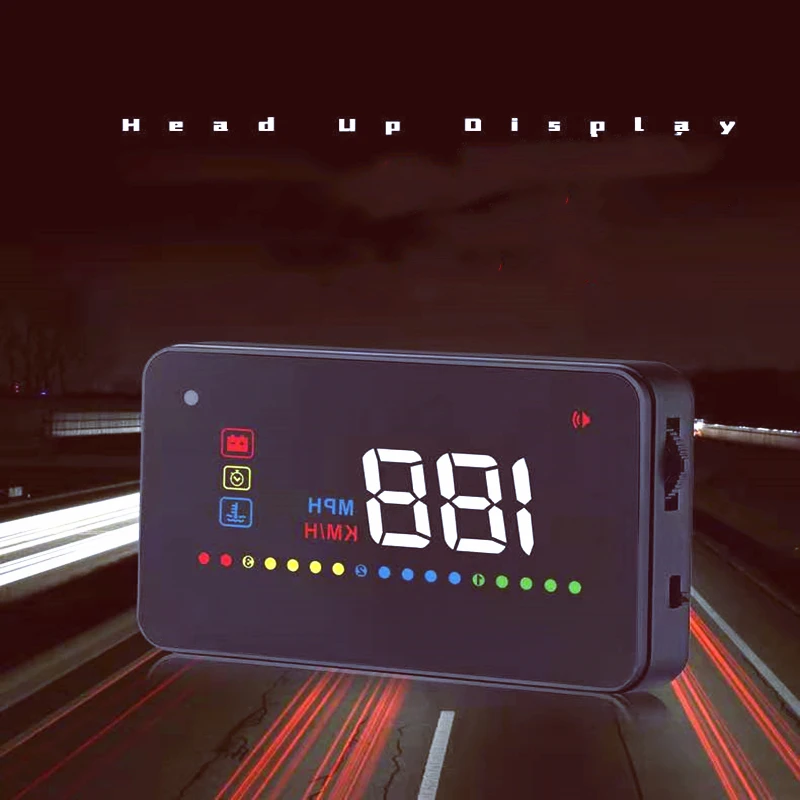 Car windscreen Projector OBD2 II EUOBD Car Color digital screen HUD Head Up Display Overspeed Warning System Voltage Alarm