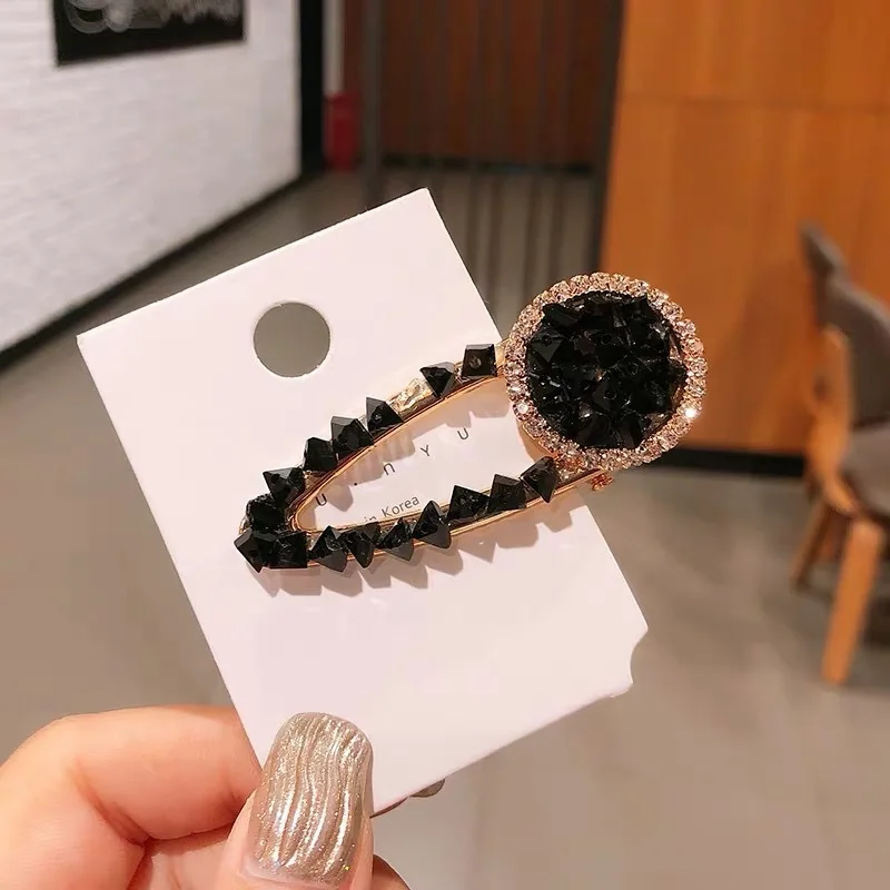 Горячая Блеск Стразы заколки для волос Изысканная заколка с кристаллами женщин