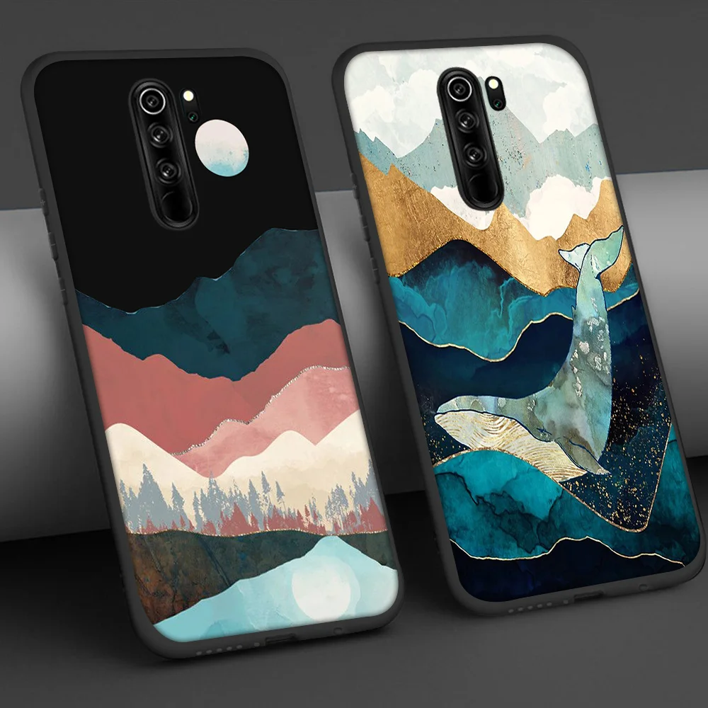 

Painting Case For Xiaomi Redmi Note 10 9 8 7 8A 8T 6 Pro Mi Note 10 9 8 9T 10T Pro SE Poco X3 F1 Phone Cases Soft Cover Funda