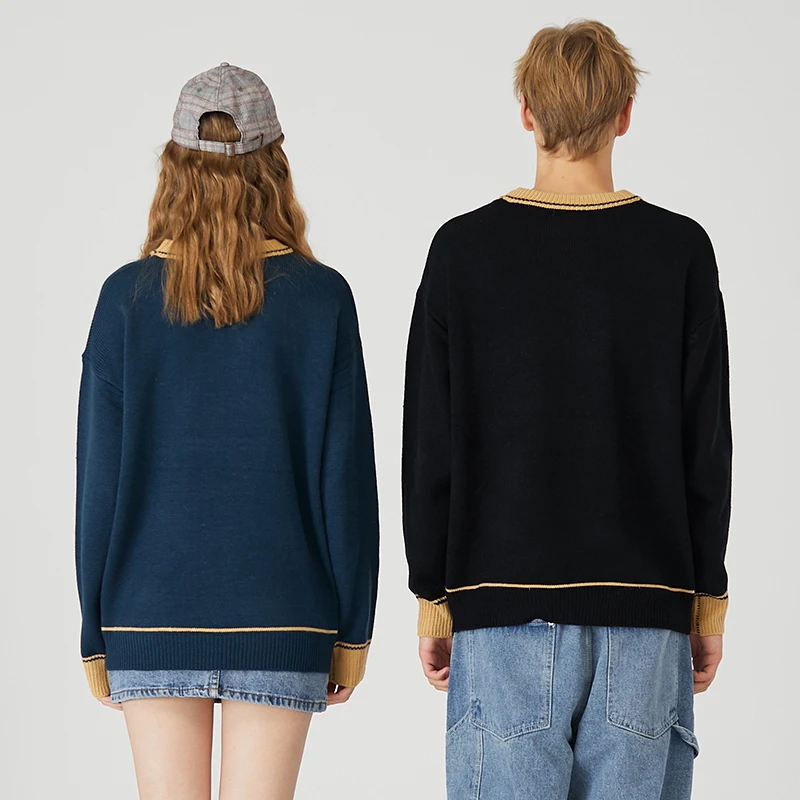 Свитер Mirecoo мужской вязаный пуловер с рисунком медведя свитер круглым вырезом из