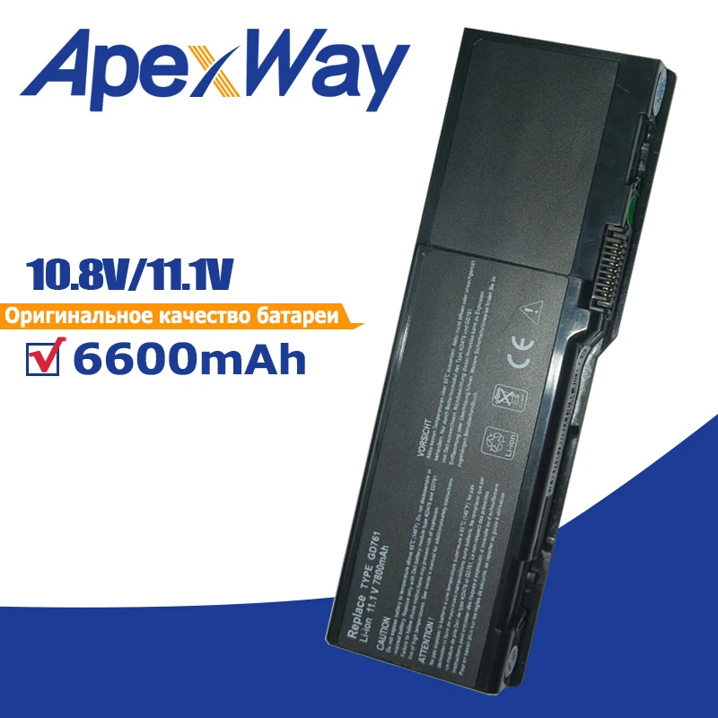 

6600mAh Battery for Dell Inspiron 1501 6400 E1505 Latitude 131L Vostro 1000 XU937 UD267 UD265 GD761 JN149 KD476 PD942 UD260