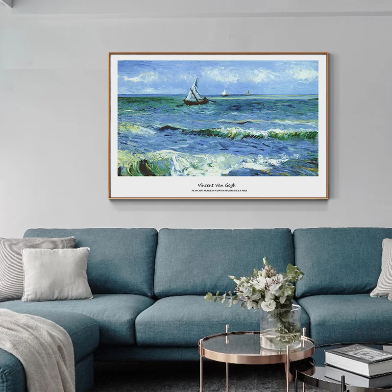 

Monet and Van Gogh's abstract art posters and paintings, stars, prints, oil paintings, murals, living room home decoration