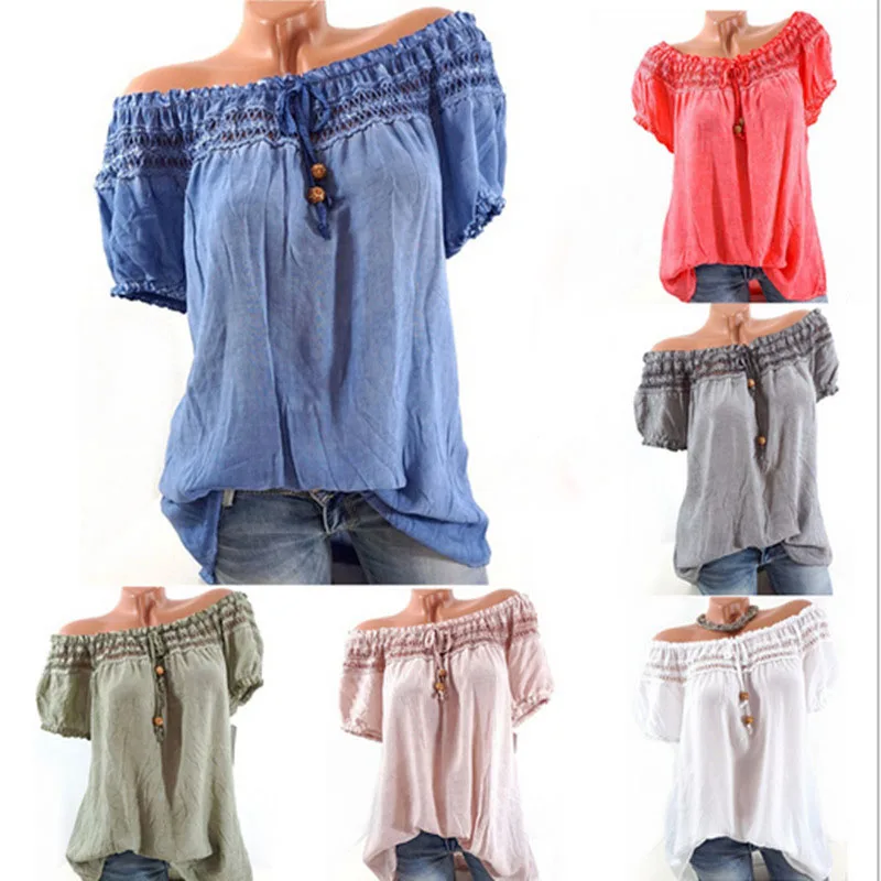 Женская блузка рубашка топы футболка летние женские блузы повседневные модные