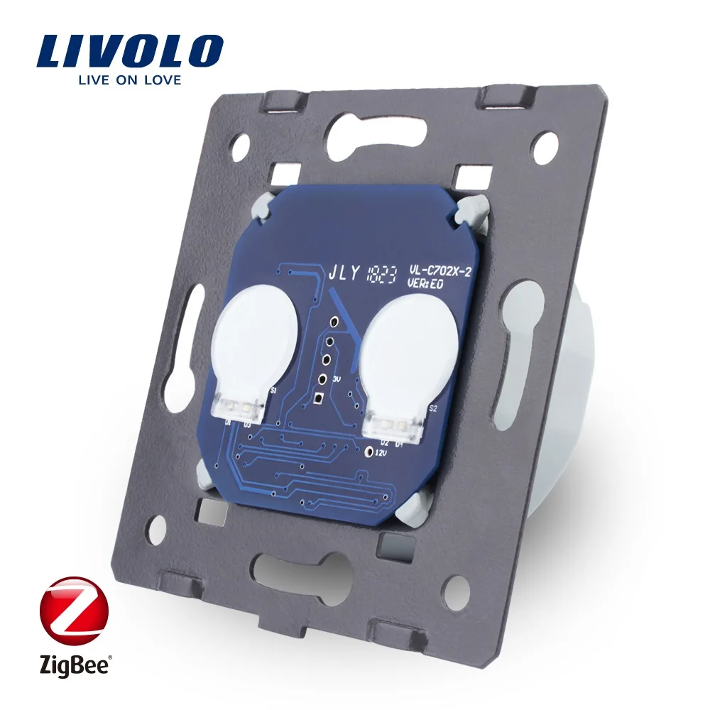 

Livolo EU Standard Base of Touch Screen ZigBee Wall Light Switch, without the Glass Panel, Wifi ControlAC 220~250V,VL-C701Z