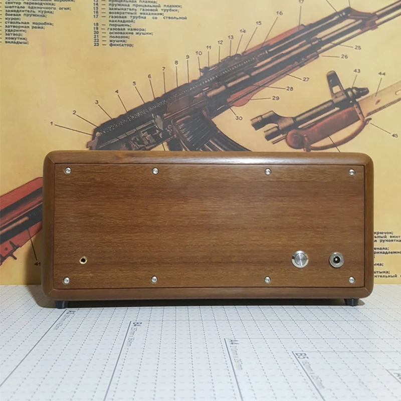 IWISTAO Bluetooth-динамик ручной работы в винтажном стиле из чистого дерева 2x15 Вт AUX U-диск