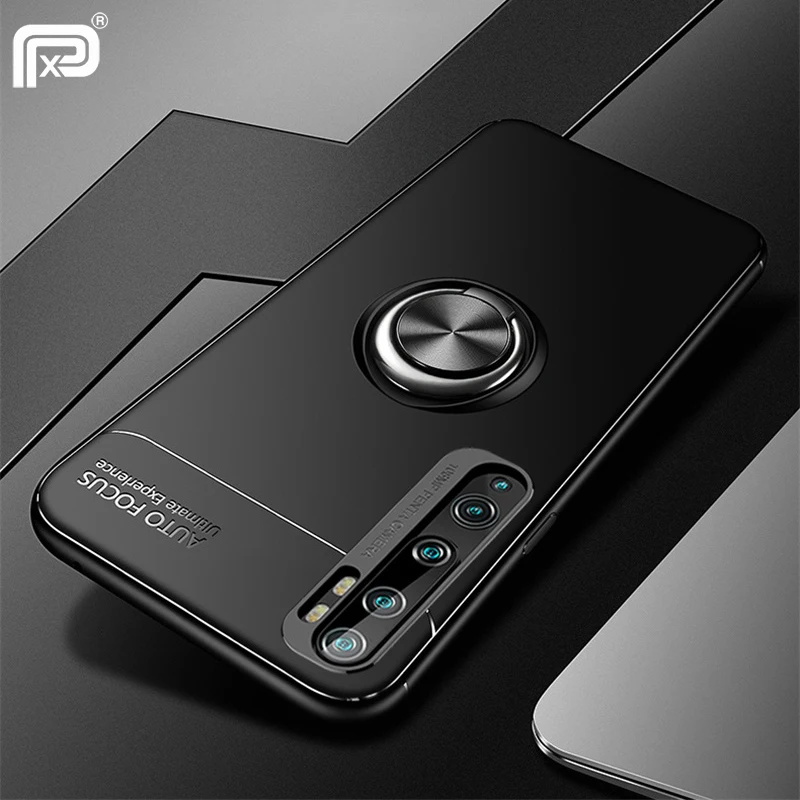Чехол для Xiaomi Mi Note 10 кольцо на палец магнитный кронштейн мягкий силиконовый чехол