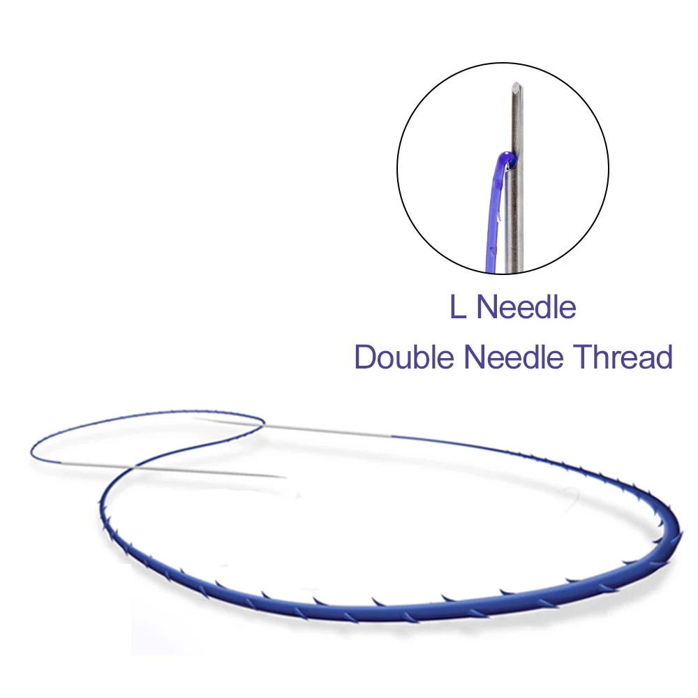 

1PC Deenora 30% off promotion Eye Brow Barb Hilos Tensore Korea Nose Facial fox eye double needle Face Lift Pdo Thread