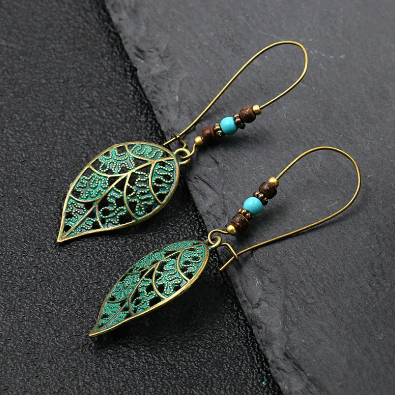 

New Vintage Personality Metal Exaggerated Carved Earrings for Women Gifts