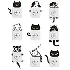 Настенные наклейки в виде светильник лого кота для детской комнаты, домашнее украшение, Мультяшные наклейки на стену в виде животных из ПВХ