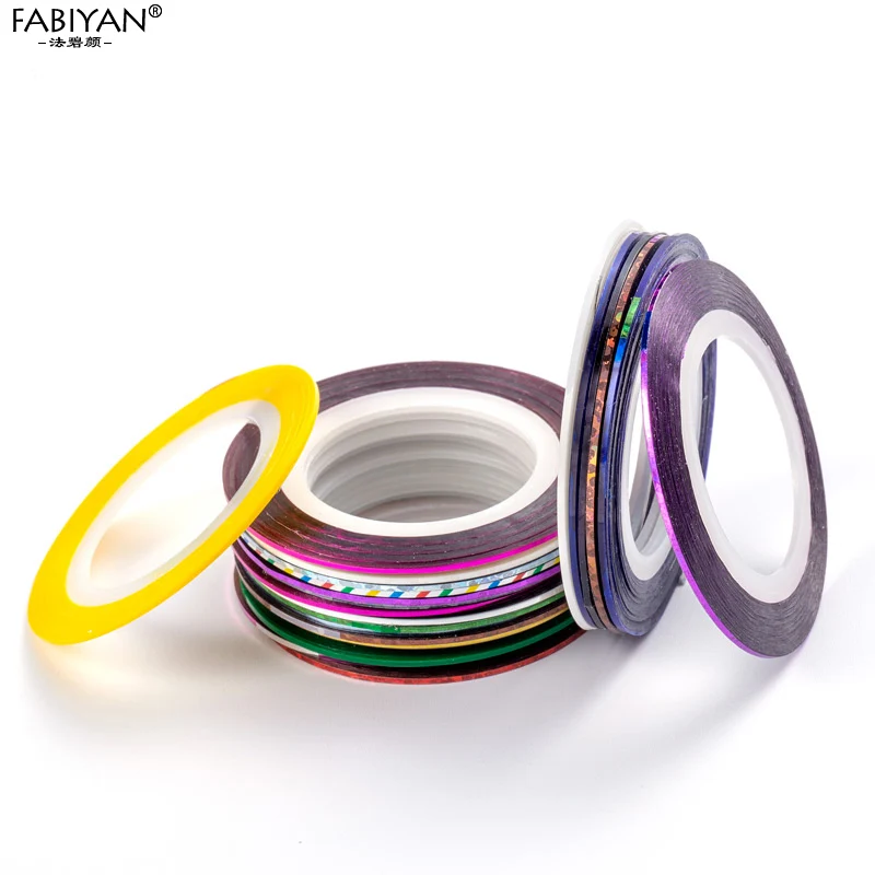 20 шт. разноцветные рулоны для нанесения ленты на ногти | Красота и здоровье