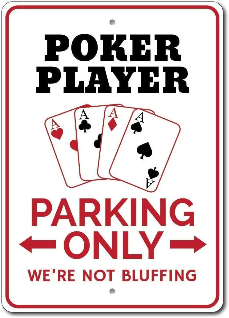 

Bit XIAONN Poker Player Parking Sign Poker Player Gift Poker Room Retro Tin Signs Metal Vintage Signs Auto Motorcycle Gasoline