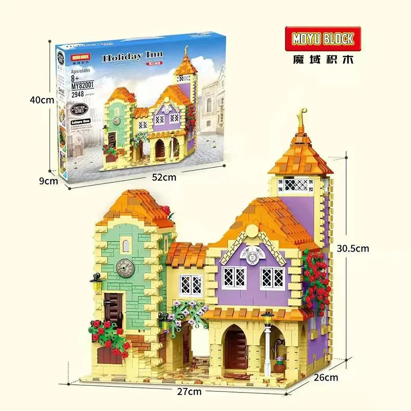 

Новый продукт MOYU, 82001 г., праздничный ИНН, Модульные строительные блоки, креативный город, улица, вид, серия, Детские сборные игрушки, кирпич