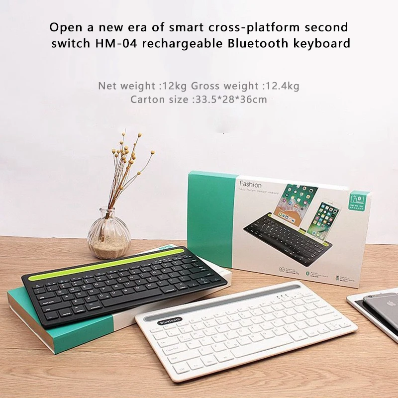 

RK908 Keyboard, Wireless Portable Multi-Channel Dual-Mode Bluetooth 78-Key Keyboard for Mobile Phones and Tablets