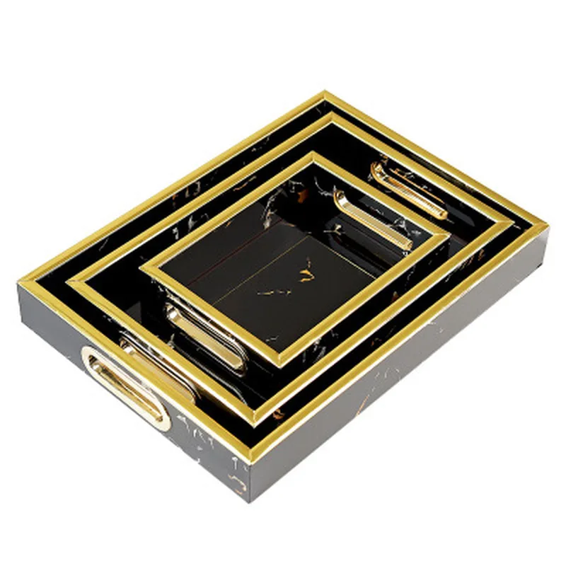 Поднос для хранения мраморного узора полимерная витрина ювелирных изделий