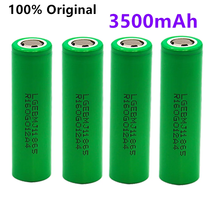 

100% New 18650 Battery 3.7v 3500mah INR18650 LG MJ1 1865 10A Discharge for LG Rechargeable Li-ion Batteria