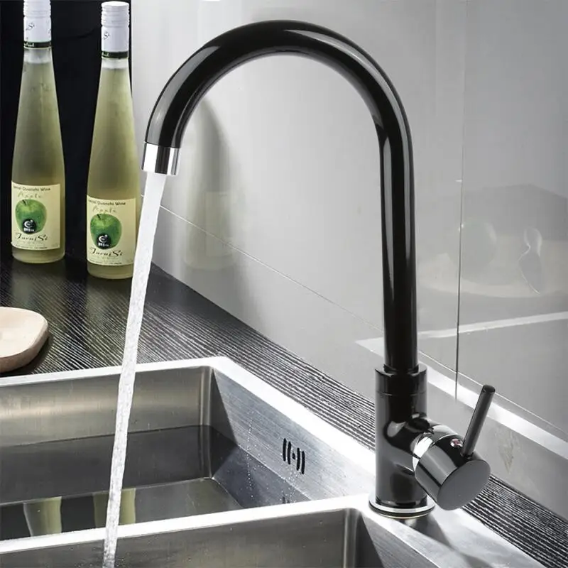 

Stainless Steel Black Faucet 360 Rotating Elasticity Water Filter Faucet Water Tap Home Kitchen Sink Accessories Bathroom HWC