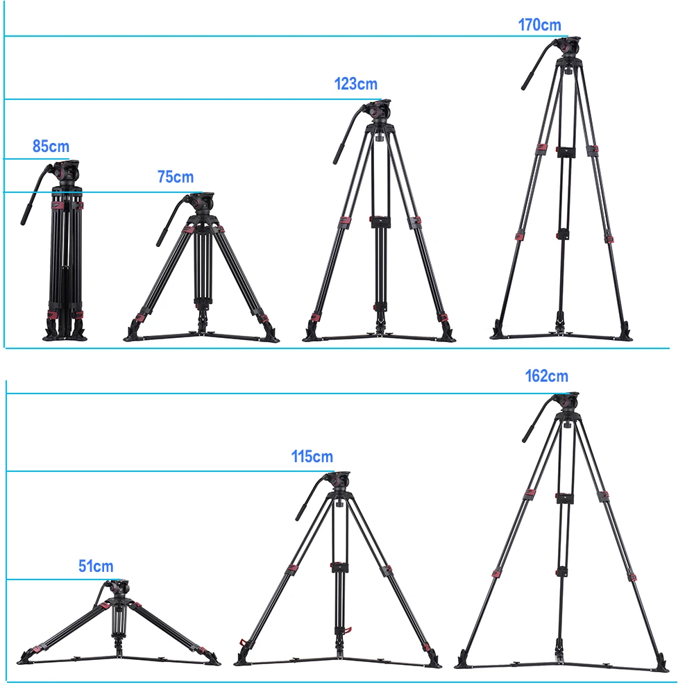 Miliboo MTT609A фон для фотосъемки 3 секциями штатив-Трипод из алюминиевого сплава
