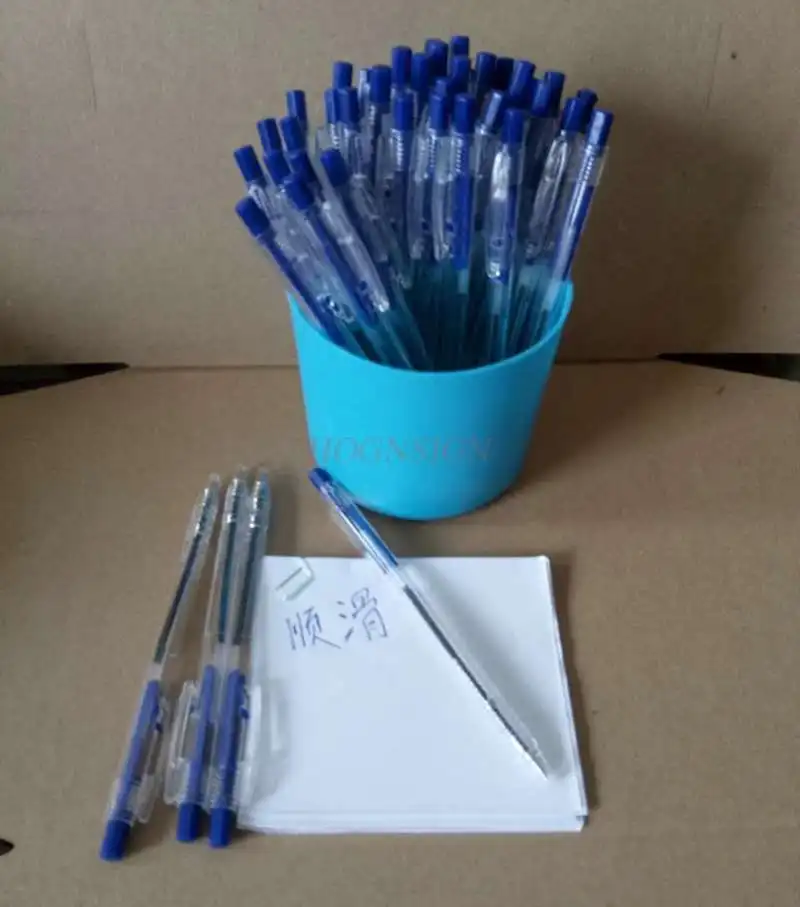 24 шт пресс Шариковая ручка для офиса встречи шариковая ручка прозрачная простая шариковая ручка масляная ручка от AliExpress WW