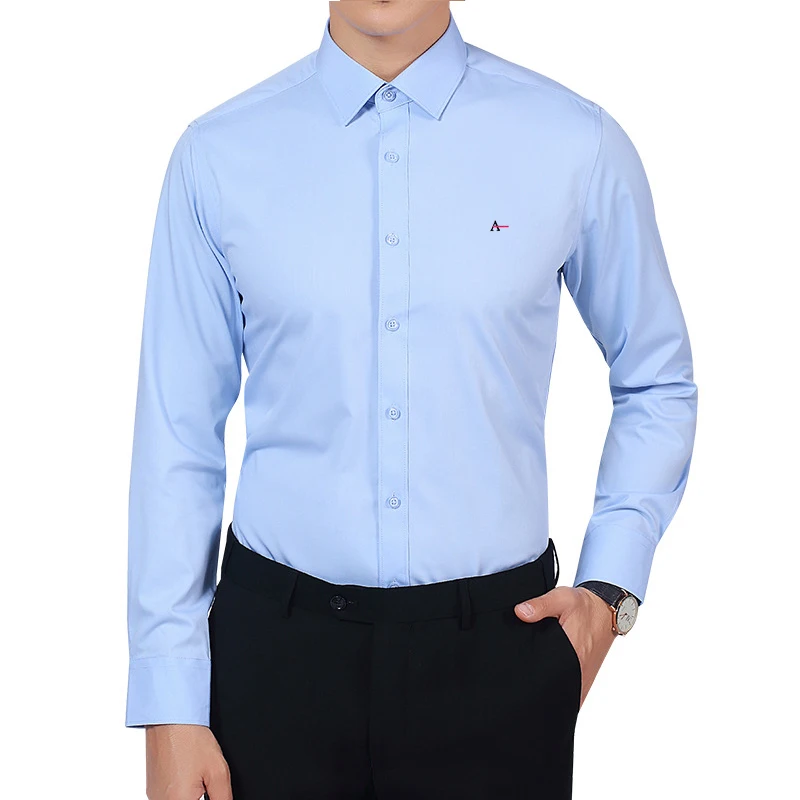 2021 Reserved Aramy men's brand shirt solid color business social wedding Slim Fit casual social slim printed dark texture shirt