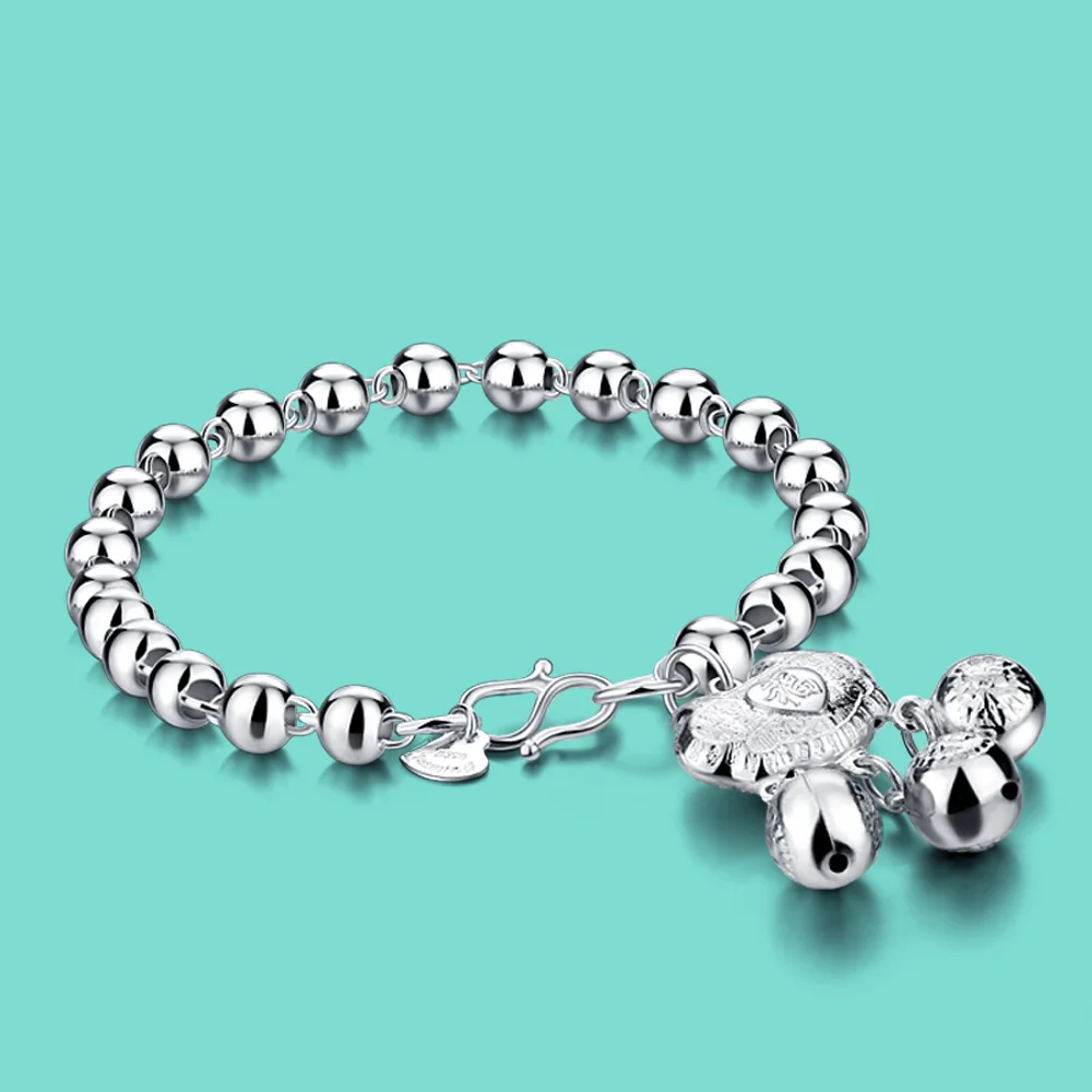 Женский браслет из серебра 925 пробы с подвеской в виде китайского замка|bracelets