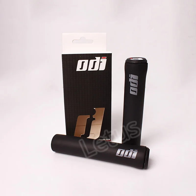 black 1 Pair ODI Упоры для рук на руль велосипеда MTB велосипед силиконовая рукоятка ручки противоскользящие амортизирующие мягкие горные ручка велосипедного руля Аксессуары для велосипеда - Цвет: black 1 Pair