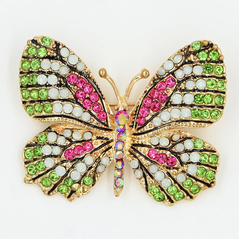 2021 новая Изысканная мода высокое качество имитация стразы большая брошь бабочка женская свадебная