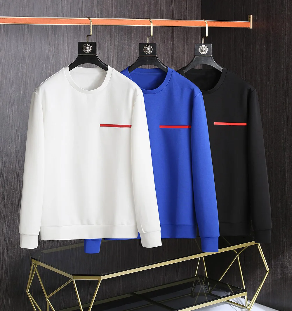 

Hot Men's Round nNeck Sweater 2021 Autumn Winter 100% Cotton Loose Casual Pullover Men's Top
