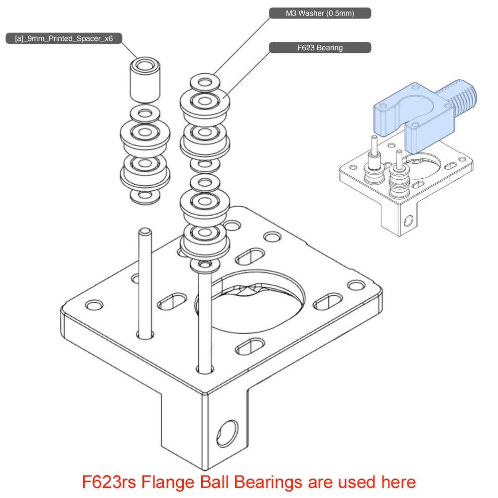 F623RS подшипник 3*10*4 мм ABEC 7 10 шт F623 2RS фланцевые шарикоподшипники для VORON 0 движения