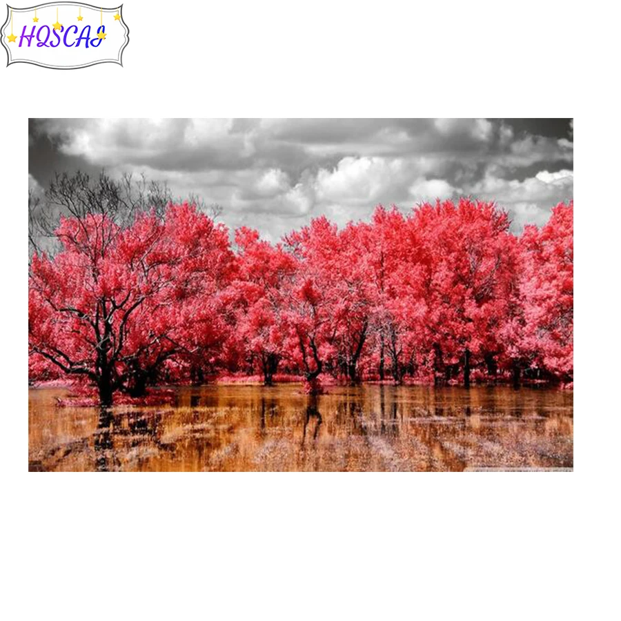 

5D DIY Diamond Painting Red leaves Full Square /round drill Home Decoration Embroidery cross stitch rhinestones Handcraft 3d Art