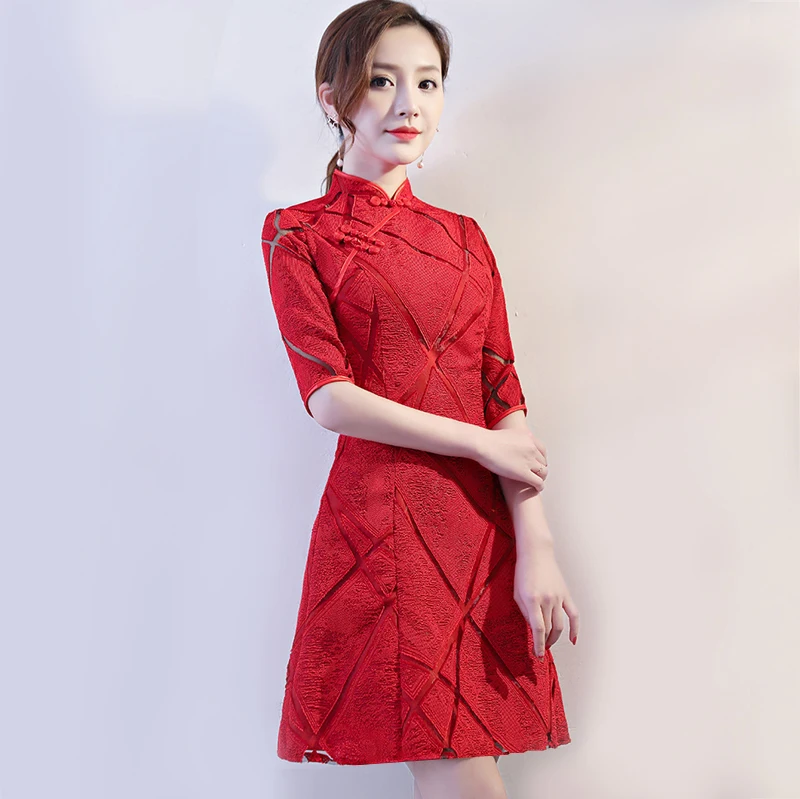 

vestido oriental Chinese Style Wedding Cheongsam Retro Slim Party Evening Dress Nightclub dress Marriage Gown Qipao Lady Clothes