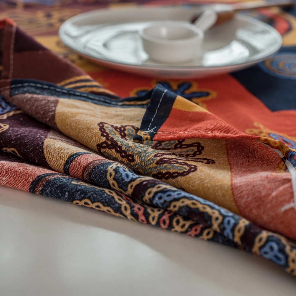 [Центр прямых поставок] скатерть для стола в стиле Майя прямоугольные набивные