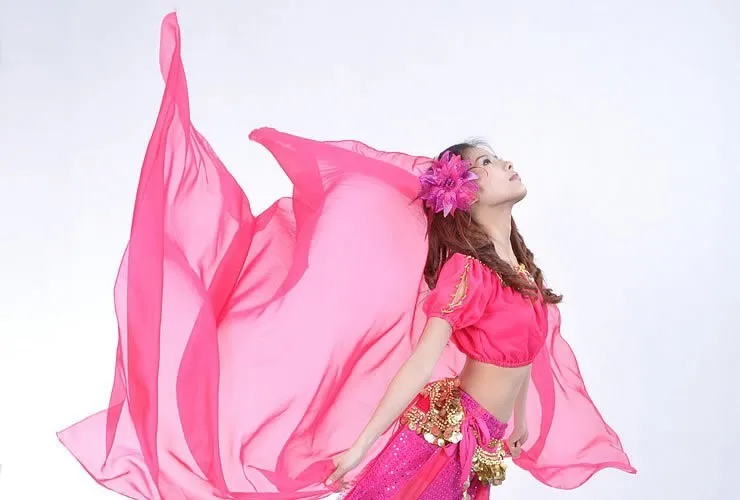 Индийский Оранжевый танец живота костюм современный Восточный BellyDancing пряжа шарф для женщин BellyDance костюм сценическое шоу шаль для танцев