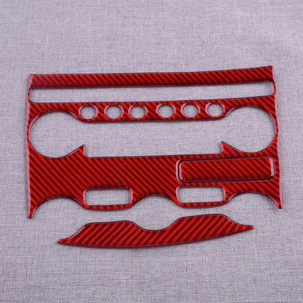 

Наклейка на рамку автомобильной Красной панели из углеродного волокна AC CD 3 шт./компл., наклейка на рамку LHD Подходит для Nissan 370Z 2009 2010 2011 2012 2013 ...