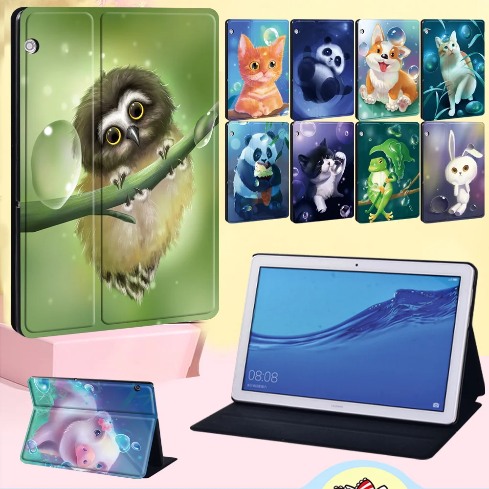

Tablet Case for Huawei MediaPad T3 8.0/T3 10 9.6"/ T5 10 10.1"/M5 Lite 10.1"/M5 10.8" Shockproof Cute Animal Series Cover Case