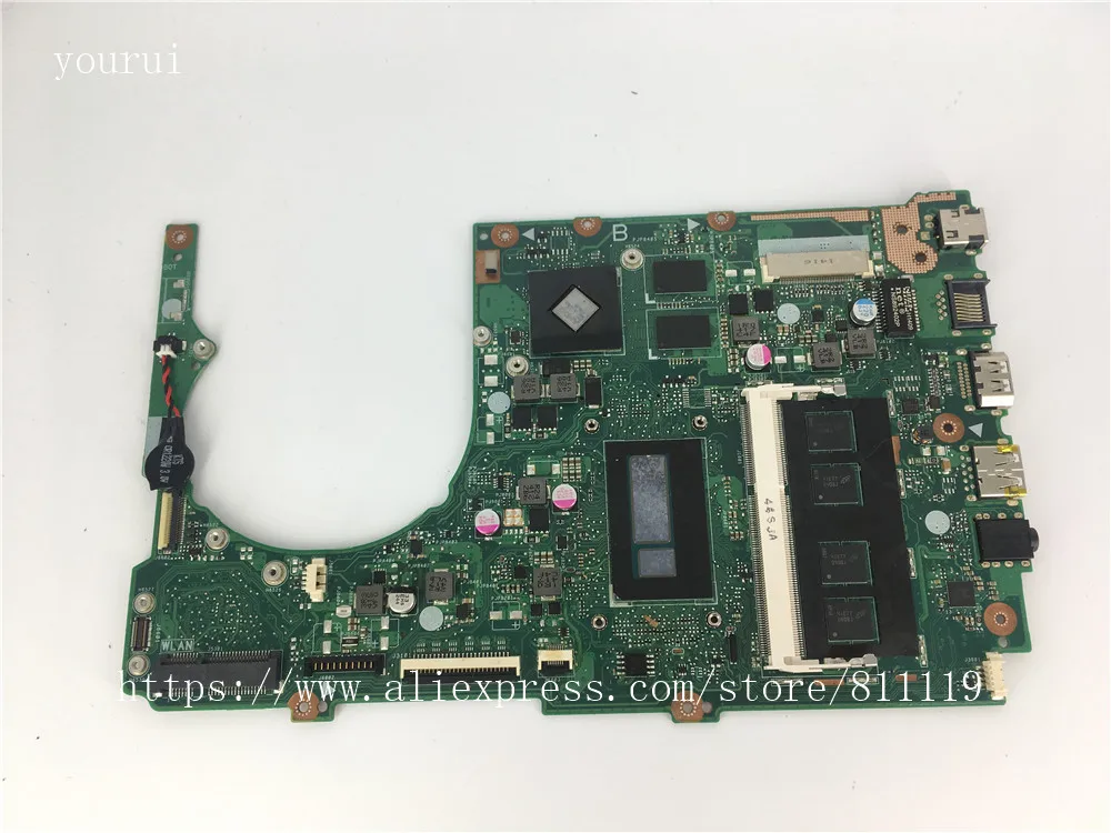 

yourui For ASUS S301LA S301L Laptopmotherboard REV 2.2 i5-4200u 4G RAM Test work perfect