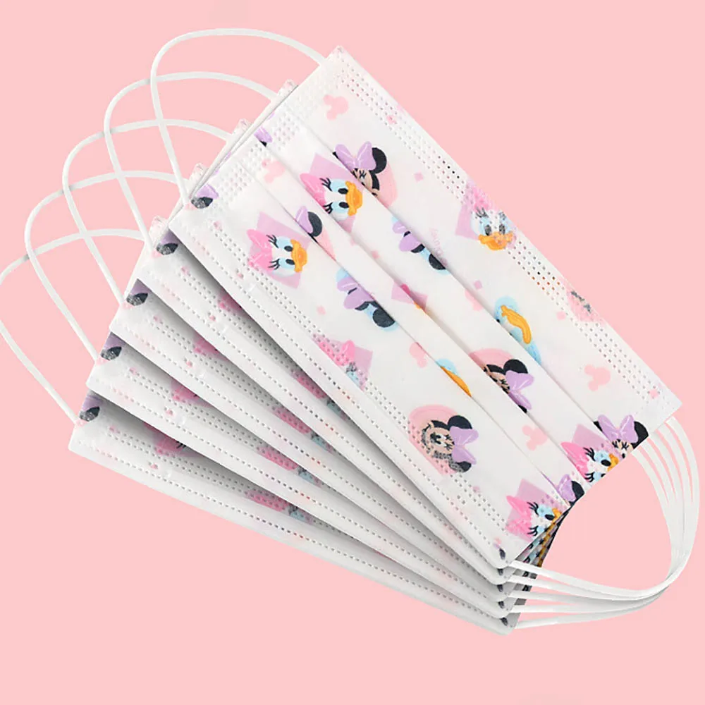 25/50/75/100Pcs Disney Mickey Minnie Anime Face Masks Cute Cartoon Child Disposable Mask Melt Blown Cloth Filter Protective |