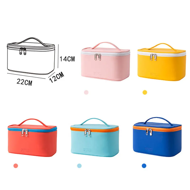 

2021 PU Travel Toiletry Bag Portable Handbag Waterproof Cosmetic Storage Multifunction Neutral Fashion Outdoor Bedroom Bag New
