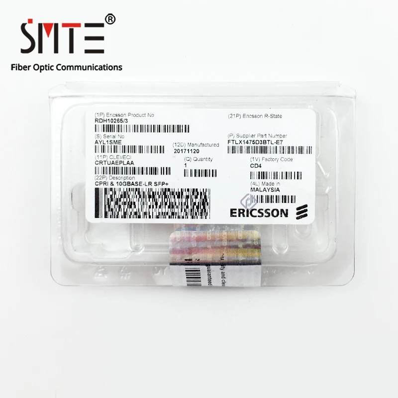 Оптоволоконный трансивер ERICSSON RDH102 65/3 FTLX1475D3BTL-E7 10G 10 км одномодовый SFP | Мобильные