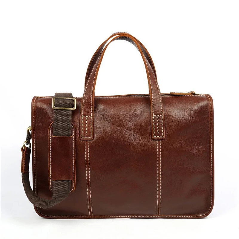 2021 New fashion men s travel bag casual vintage PU one-shoulder handbag business briefcase trendy light cross-body bag