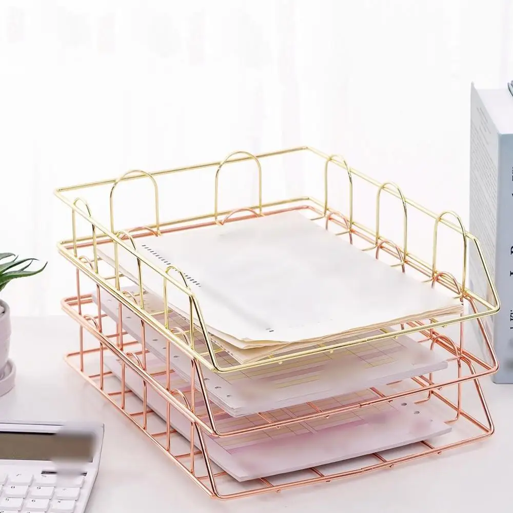 Office Supplies Metal File Holder Data Tray Anti-Rust Magazine Bar Storage Rack | Канцтовары для офиса и дома