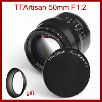 ttartisan 50mm f1 2 camera lens for fujifilm m43 sony e nikon z canon m sigma leica l mount aps c camera lens large aperture mf
