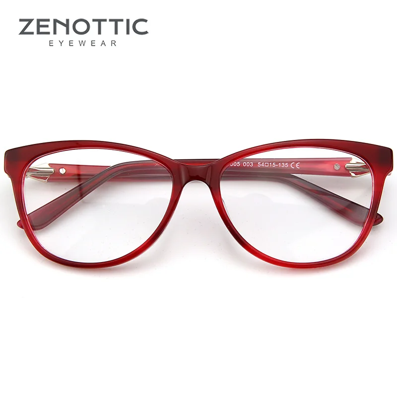 ZENOTTIC Ретро ацетат оптическая оправа для очков близорукости женские роскошные