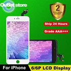 ЖК-дисплей для iPhone 6, 6S, сенсорный экран для замены iPhone 6Plus, 6S Plus, без битых пикселей, закаленное стекло, инструменты, ТПУ