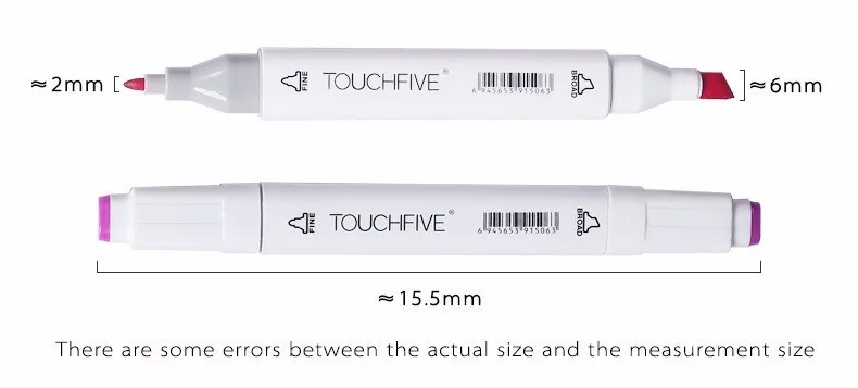 TOUCHFIVE 24 цвета набор тонов маркер для рисования художника двуглавый спиртовой основе кисть манга ручка для окраски