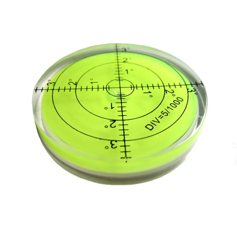 

Large Universal 66*12mm Spirit Bubble level Degree Mark Surface Circular Level Bubble for Measuring Tool Green Color
