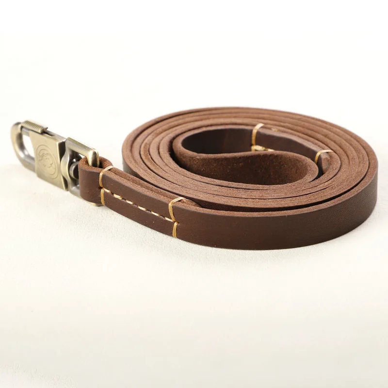 

Cowhide Leather Leash for Medium Big Dogs Sewing Copper Hook Pull Rope Walking Training Durable Handmade Leads Pet Supplies Shop
